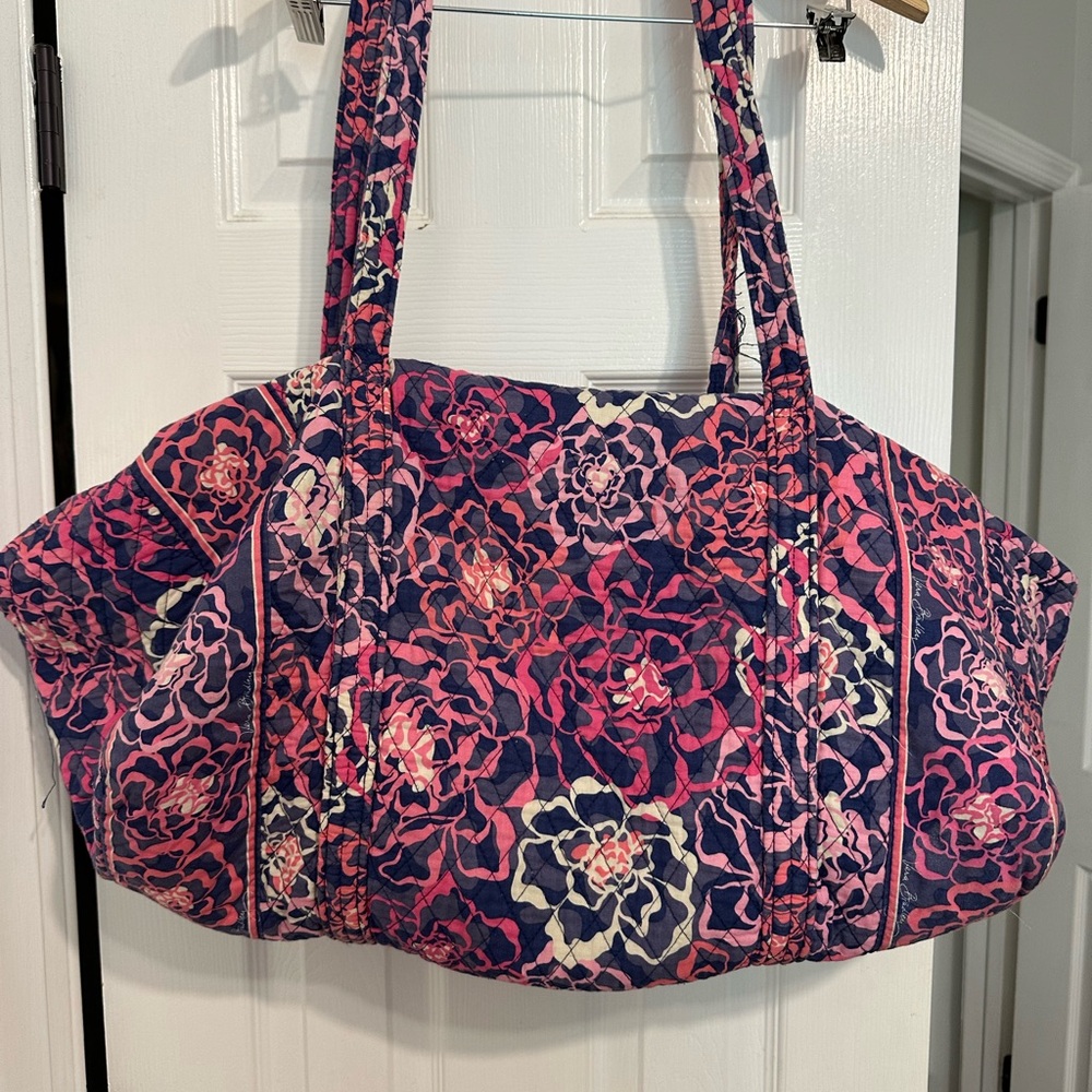 Vera Bradley Pink and Navy Floral Travel Bag